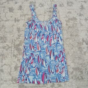 Lilly Pulitzer Womens SailBoat Tank  ~ Size XXS ~ Small Brown Stains On Inside